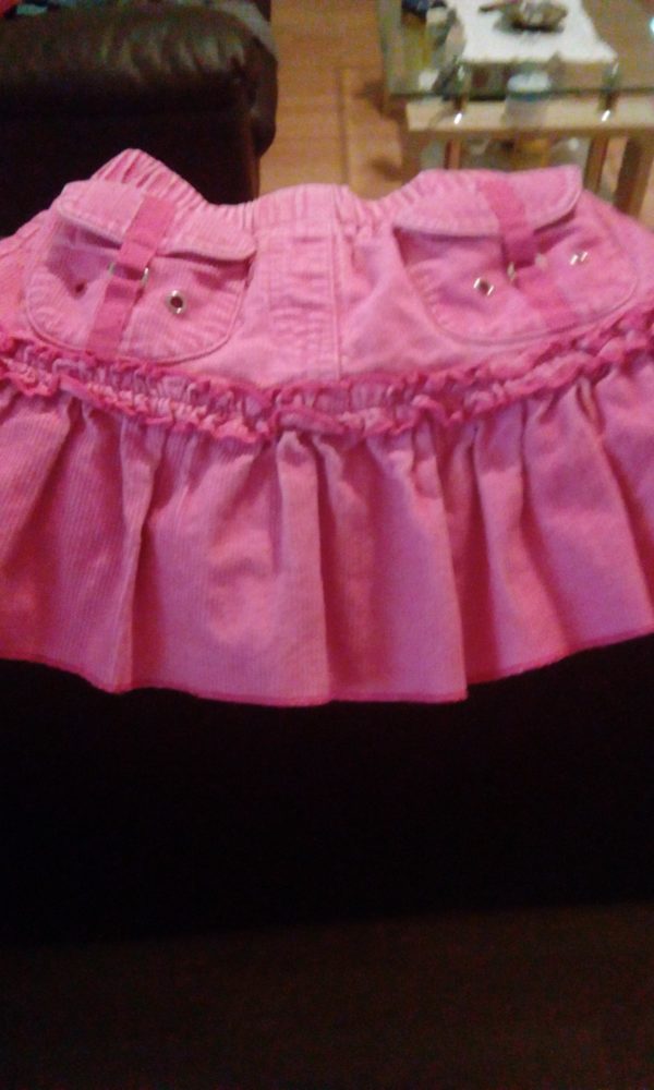 Gonnellina in velluto rosa taglia 104