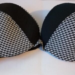 Reggiseno imbottito nero e bianco misura 75A