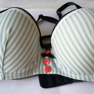 Reggiseno imbottito a righe azzurre misura 75A