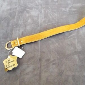 Cintura in pelle marrone chiaro scamosciato nuova 75/80