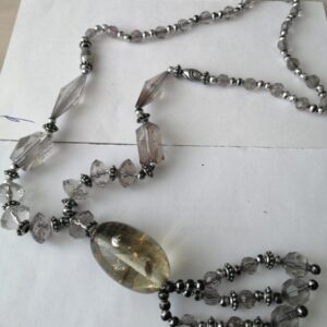 Collana trasparente con ciondolo pendente