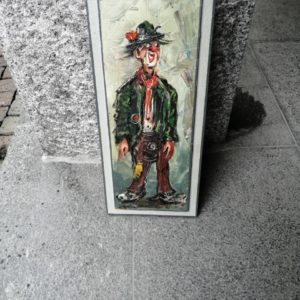 Quadro con pagliaccio 53x23 cm