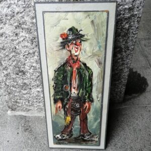 Quadro con pagliaccio 53x23 cm