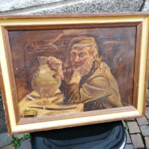 Quadro anziano con brocca 58x45 cm