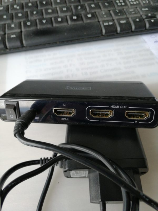 Digitus 4k HDMI splitter 2 port 1 entrata e due uscite nuovo mai usato