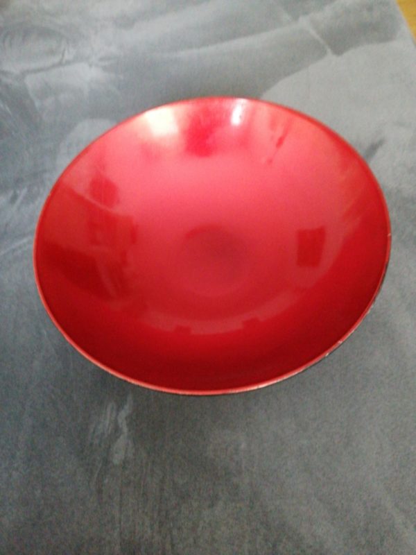 Fruttiera nera con interno rosso diametro 28 cm