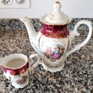 Teiera piccola con lattiera in porcellana Winterling Röslau Bavaria