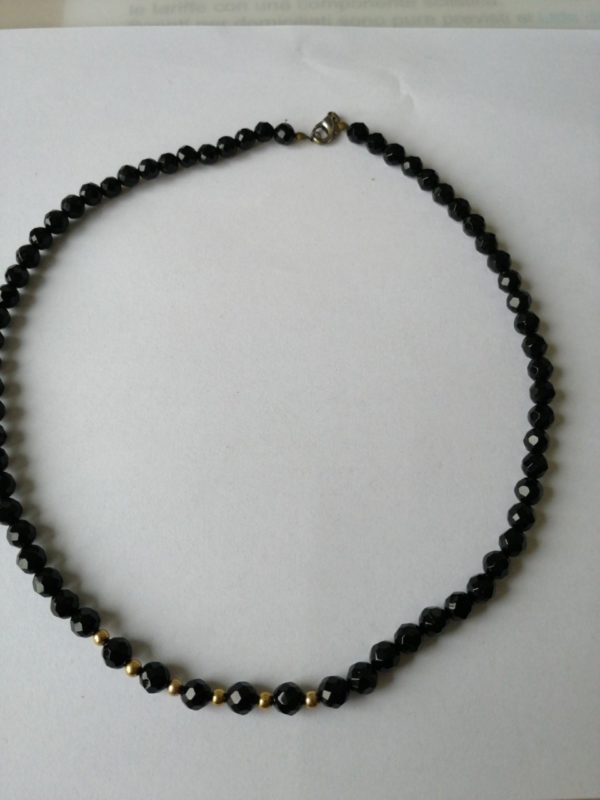Girocollo in onice nero 44 cm