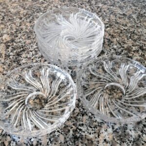 5 ciotole da dessert in cristallo