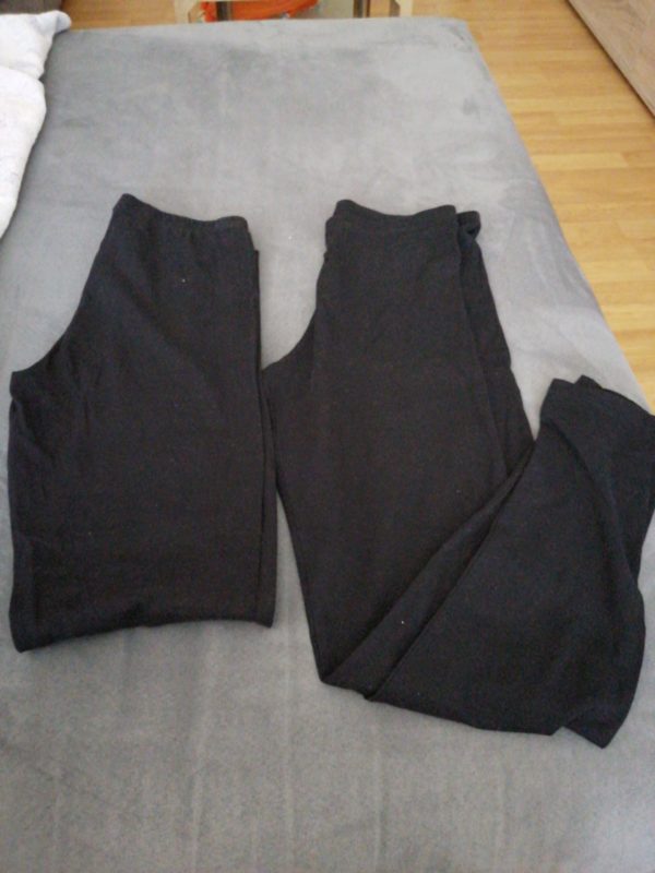 2 Legins neri taglia S