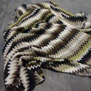 Coperta per divano tonalità verdi 160x150 cm