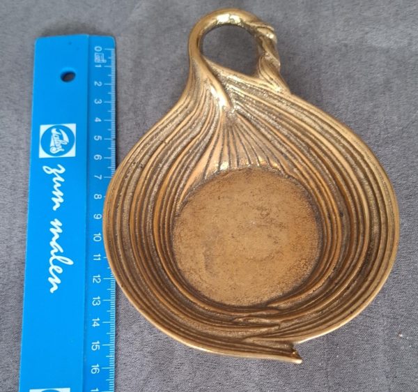 Piatto porta candele in ottone