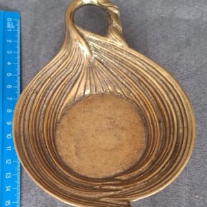 Piatto porta candele in ottone