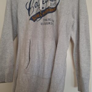 Felpa lunga grigio chiaro taglia L