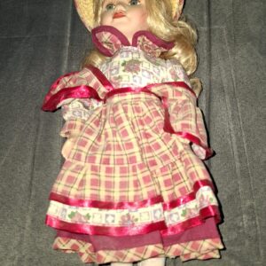 Bambola in porcellana senza scatola circa 30 cm