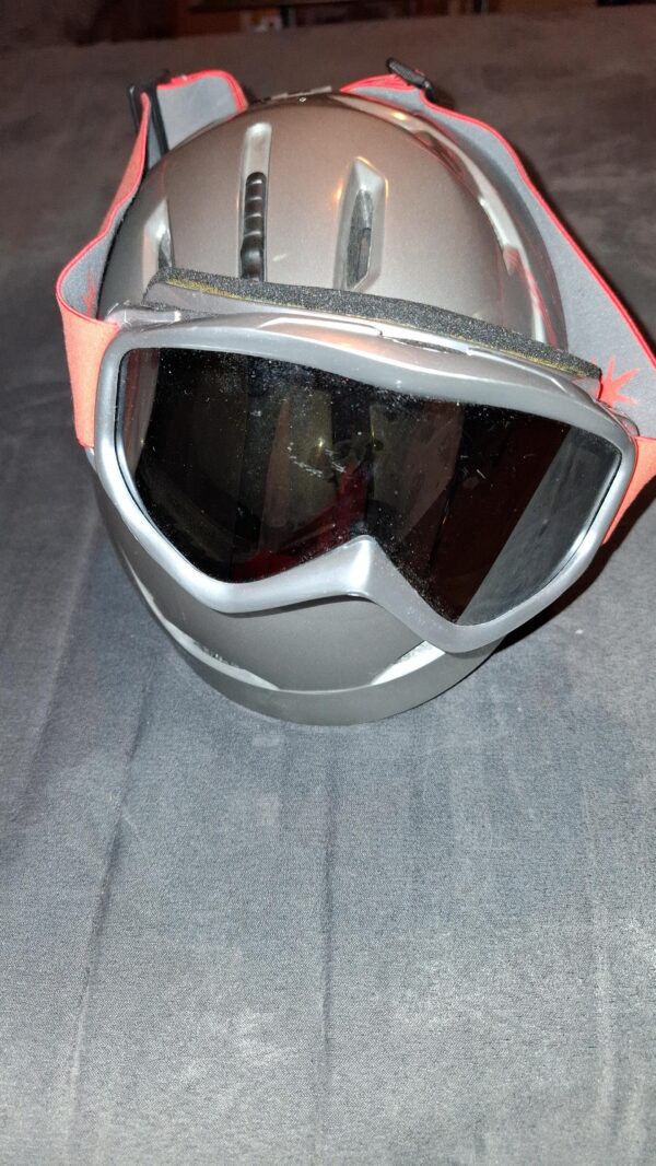 Casco da sci con occhiali pari a nuovo misura XS-S 48-51