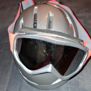 Casco da sci con occhiali pari a nuovo misura XS-S 48-51