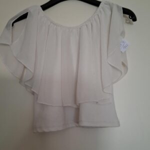 Maglietta/top bianca senza maniche taglia S