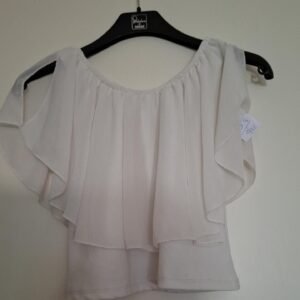 Maglietta/top bianca senza maniche taglia S