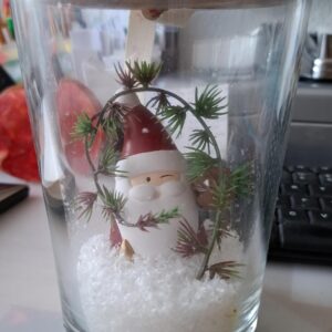 Bicchiere natalizio porta lumino