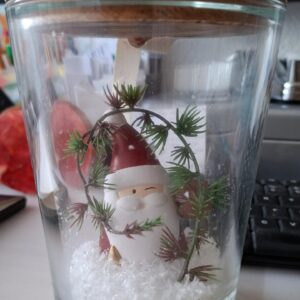 Bicchiere natalizio porta lumino