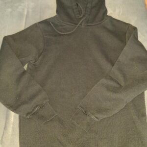 Felpa nera con cappuccio taglia XS