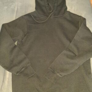 Felpa nera con cappuccio taglia XS